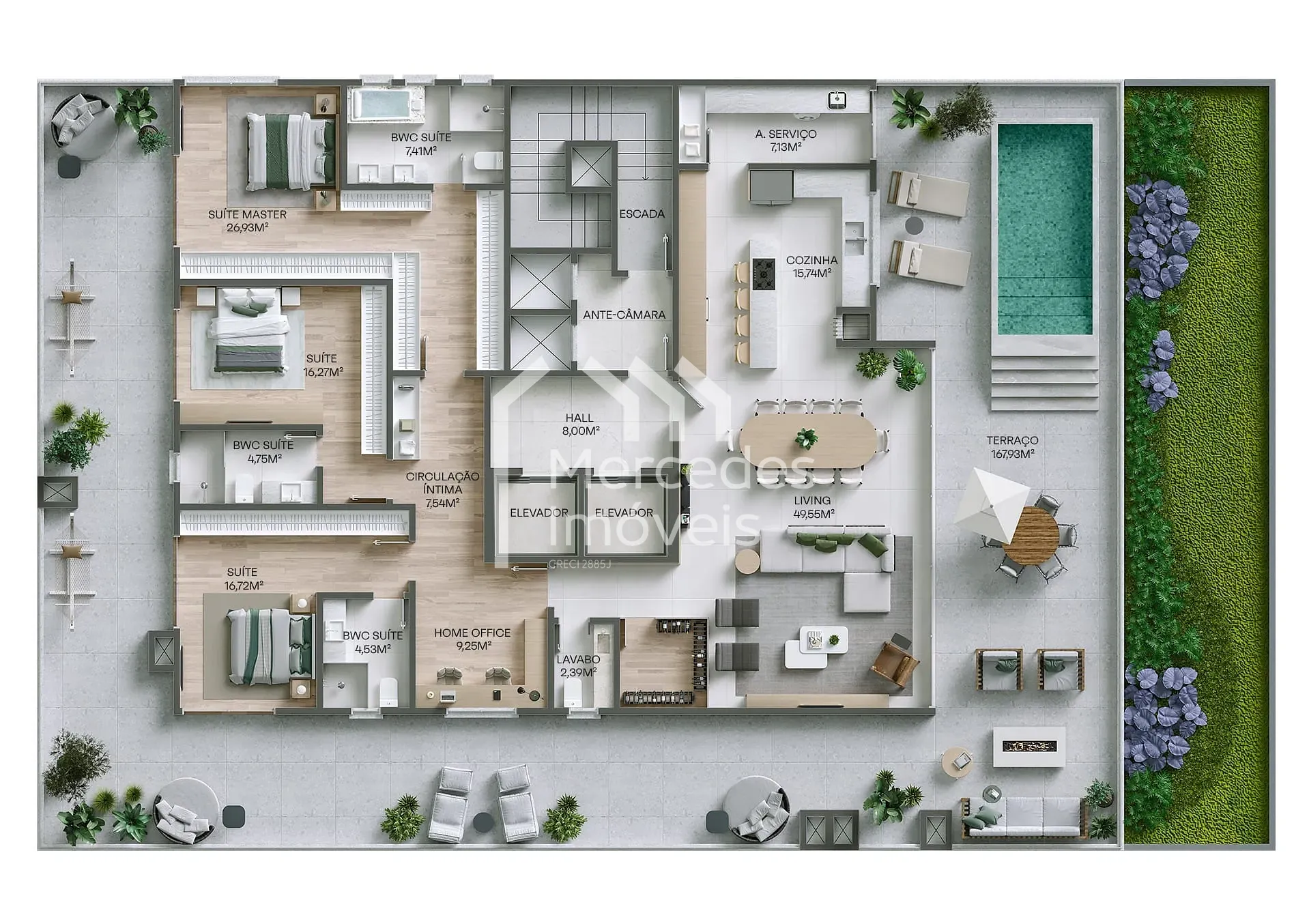 Foto 27 de Apartamento com terraço, 3 suítes à venda, 340,68m² - Praia Brava de Itajaí, Itajaí, SC
