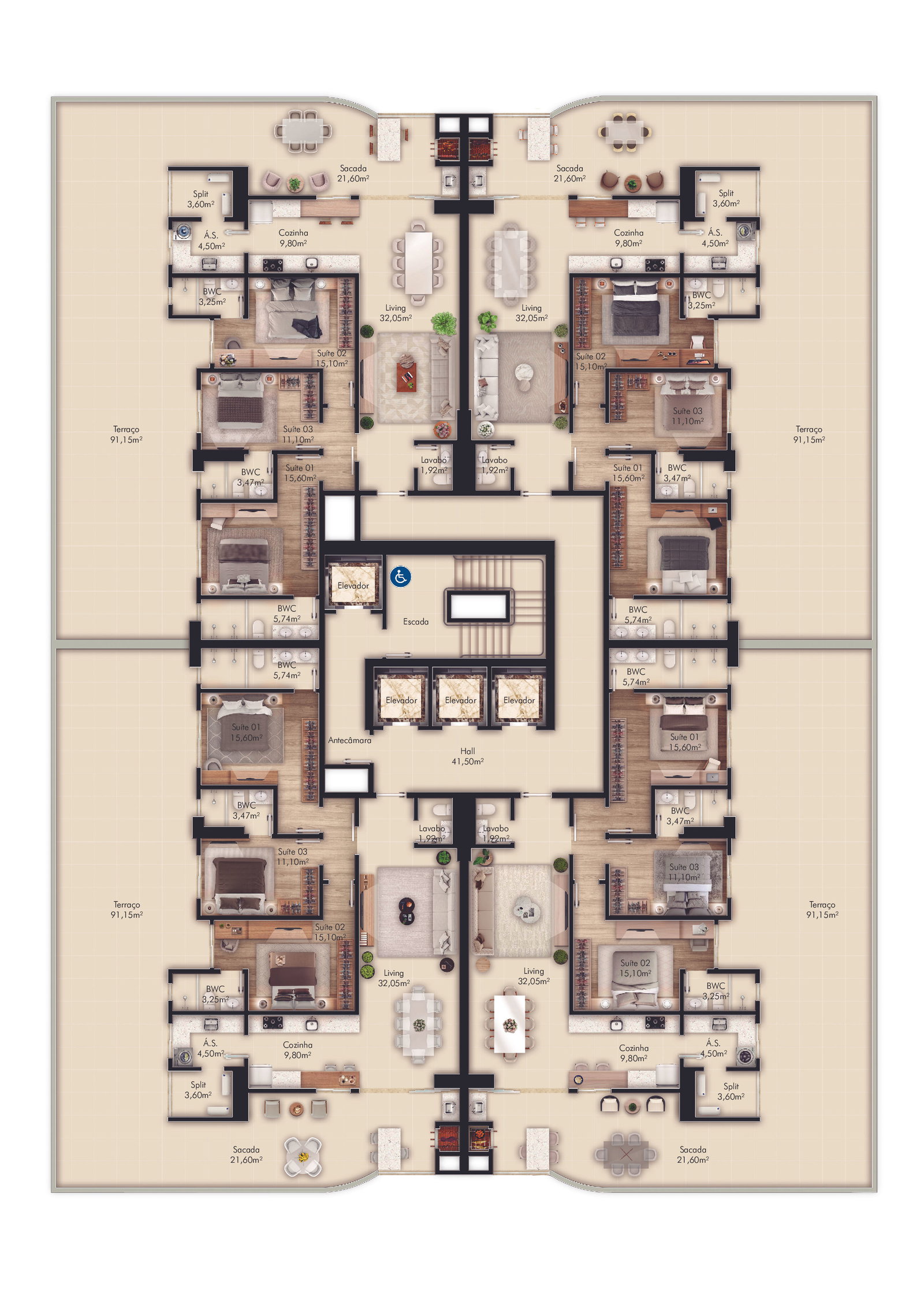 Planta 3 de Ametista Home Club