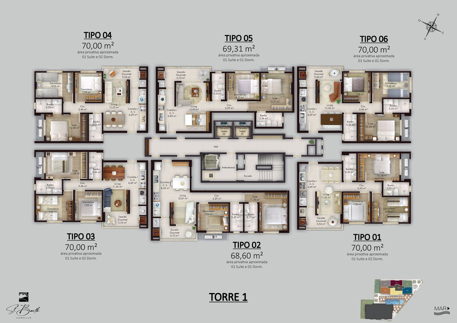 Planta 3 de ST Barth Home Club