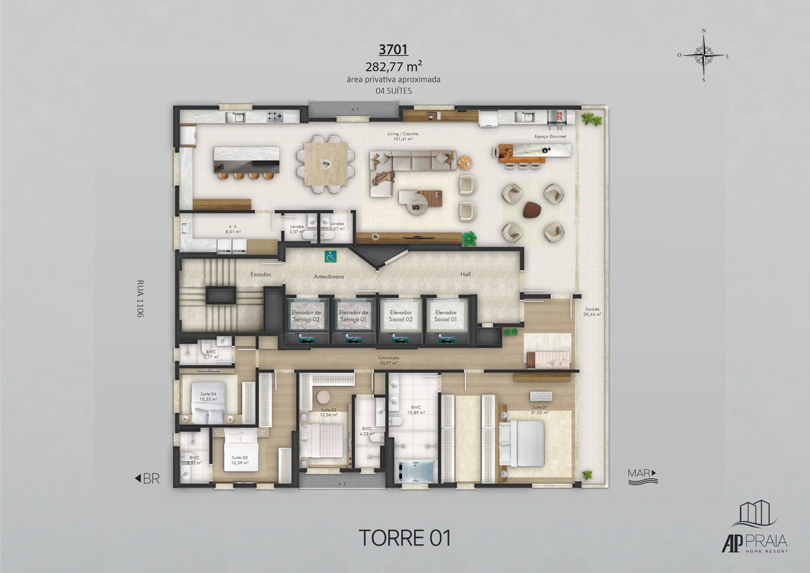 Planta 6 de AP Praia Home Resort