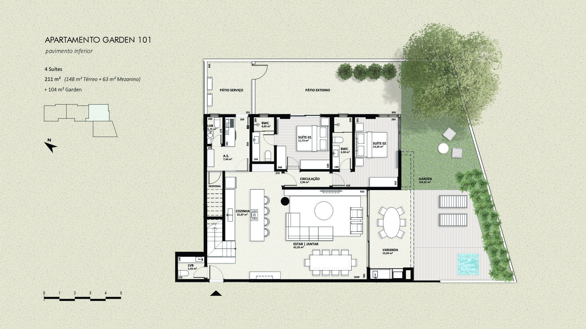 Planta 13 de Canvas Residence
