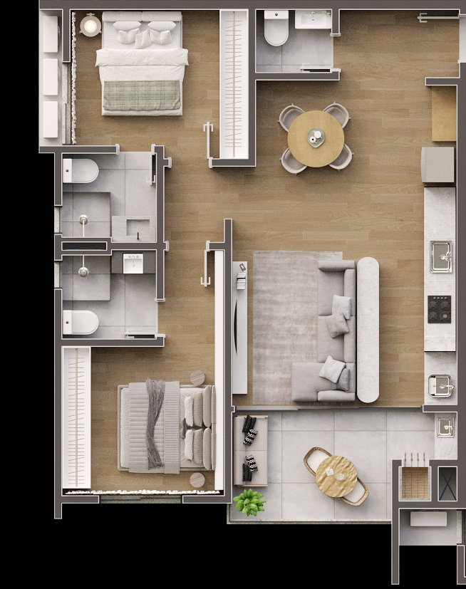 Planta 3 de Florença Residenza