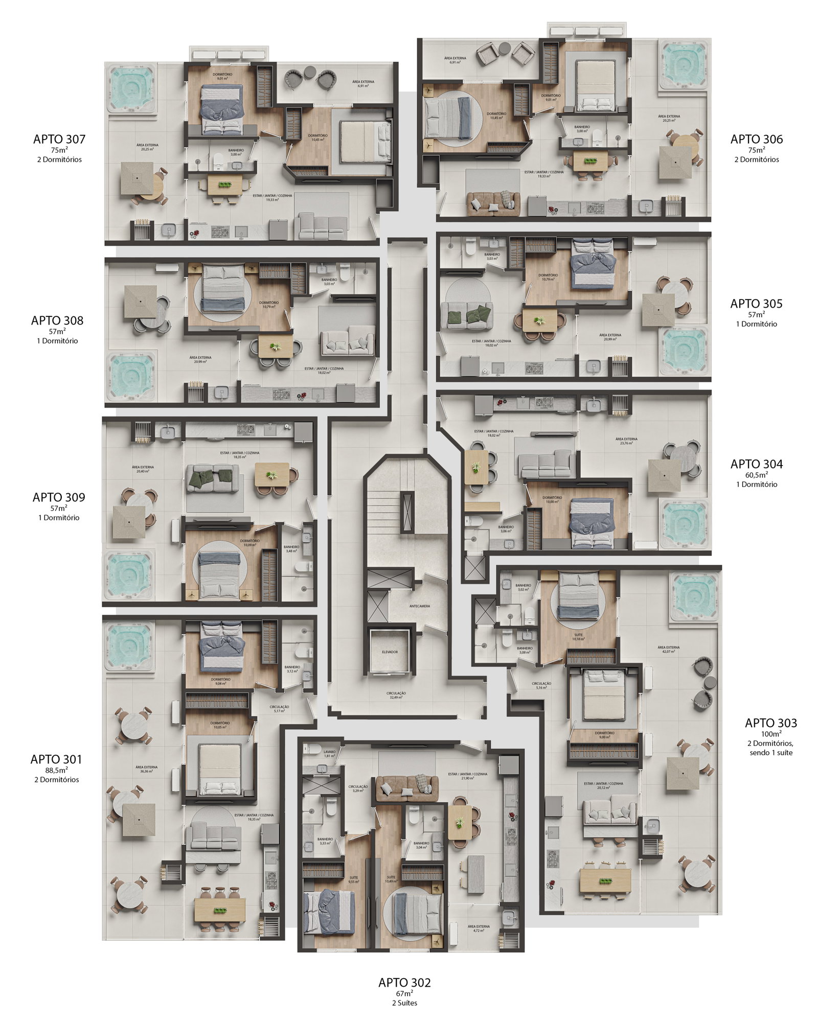 Planta 2 de Valen Residence
