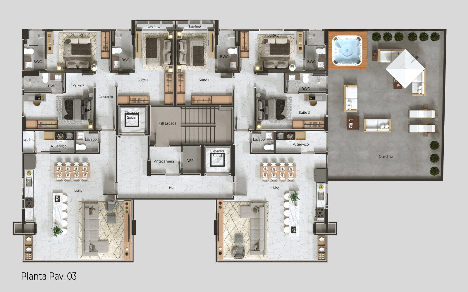 Planta Pav. 03 do Felsen Residence