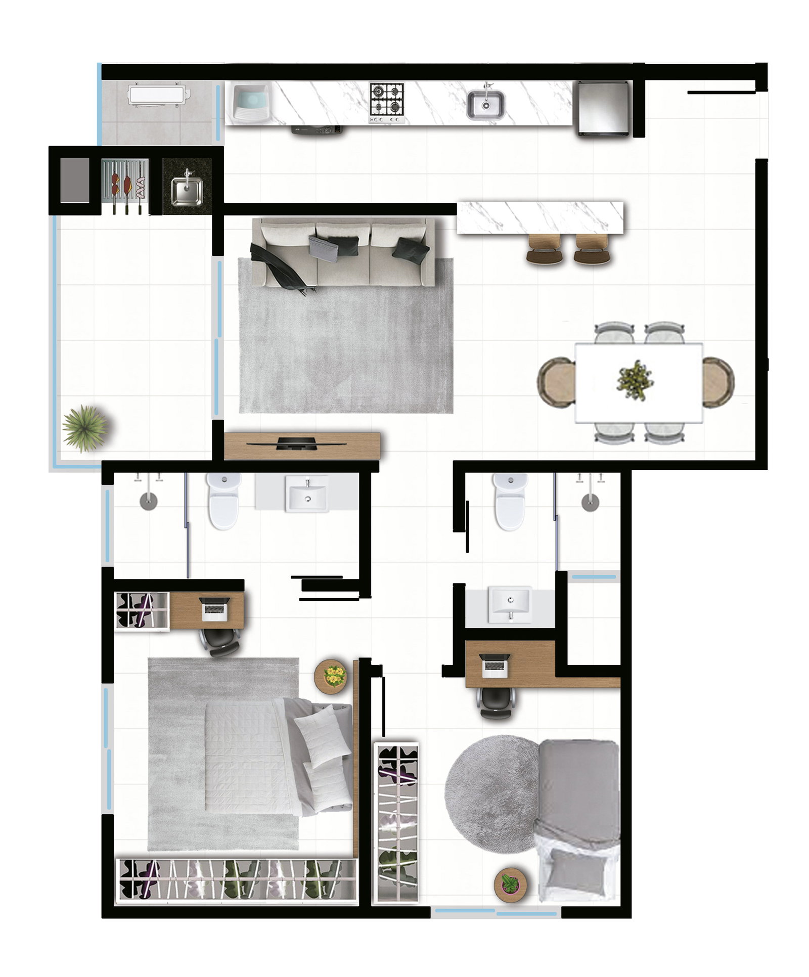 Planta 2 de Sunset Residence