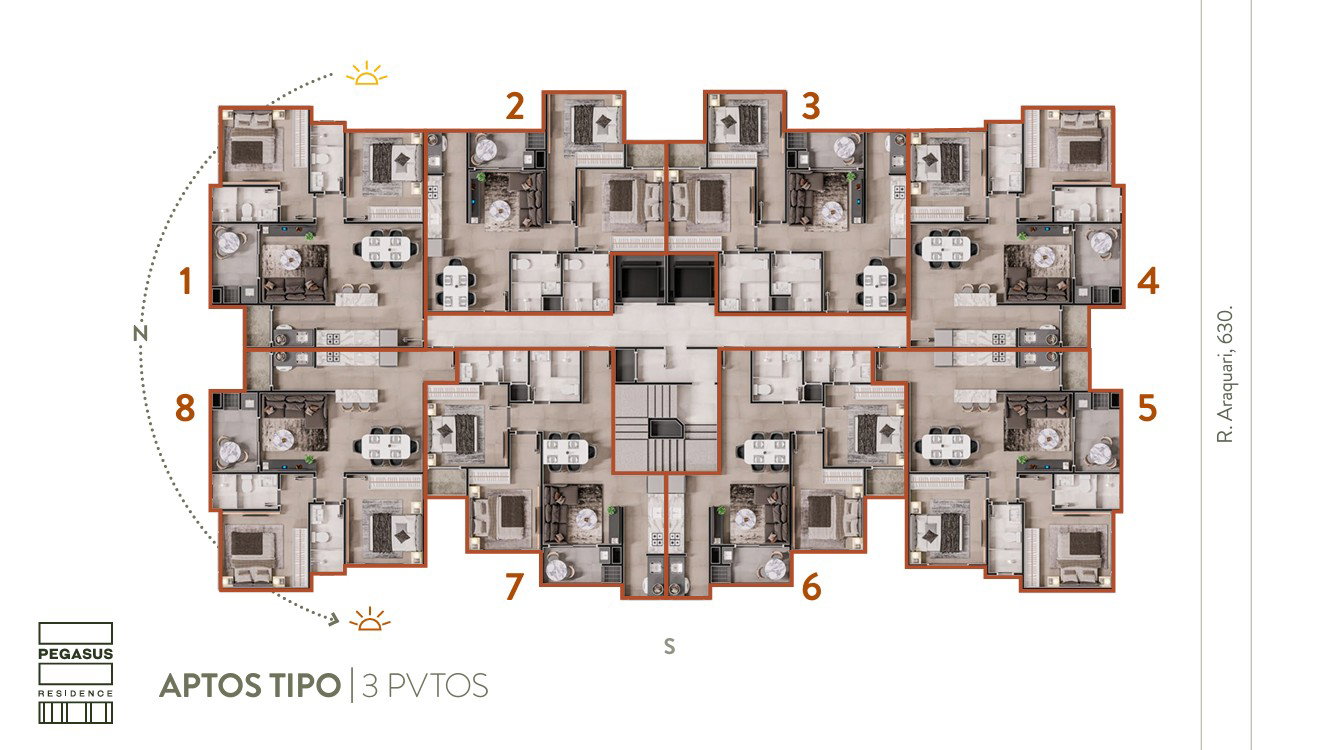 Planta 2 de Pegasus  Residence