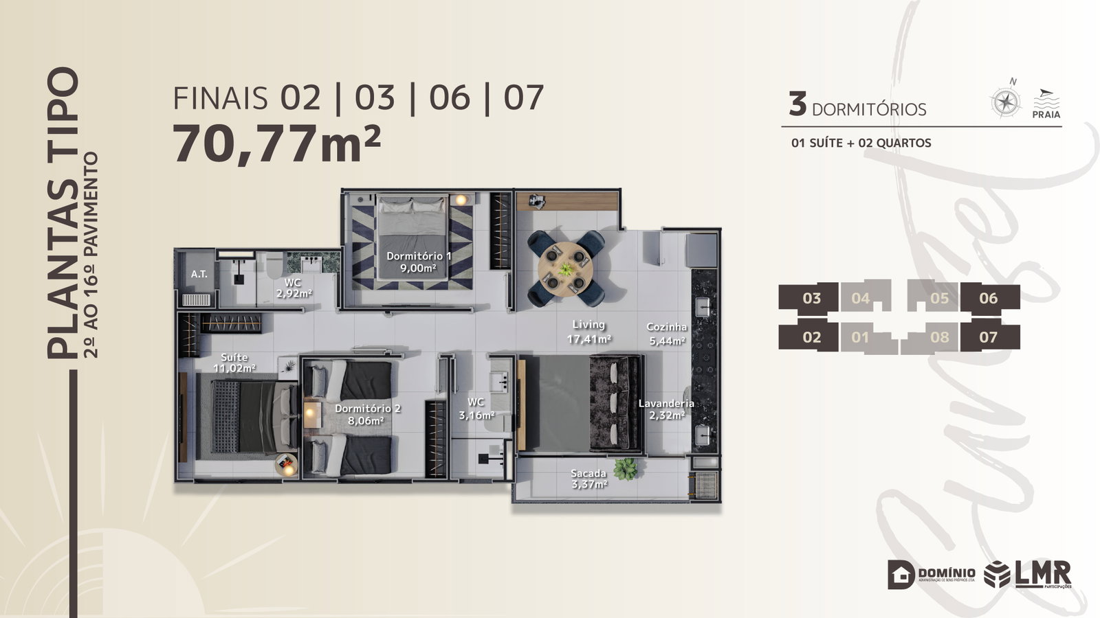 Planta 3 de Golden Sunset Residence