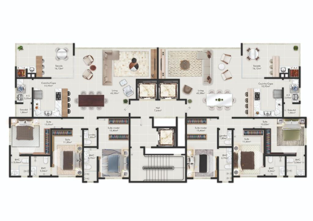 Planta 1 de Villa Itália