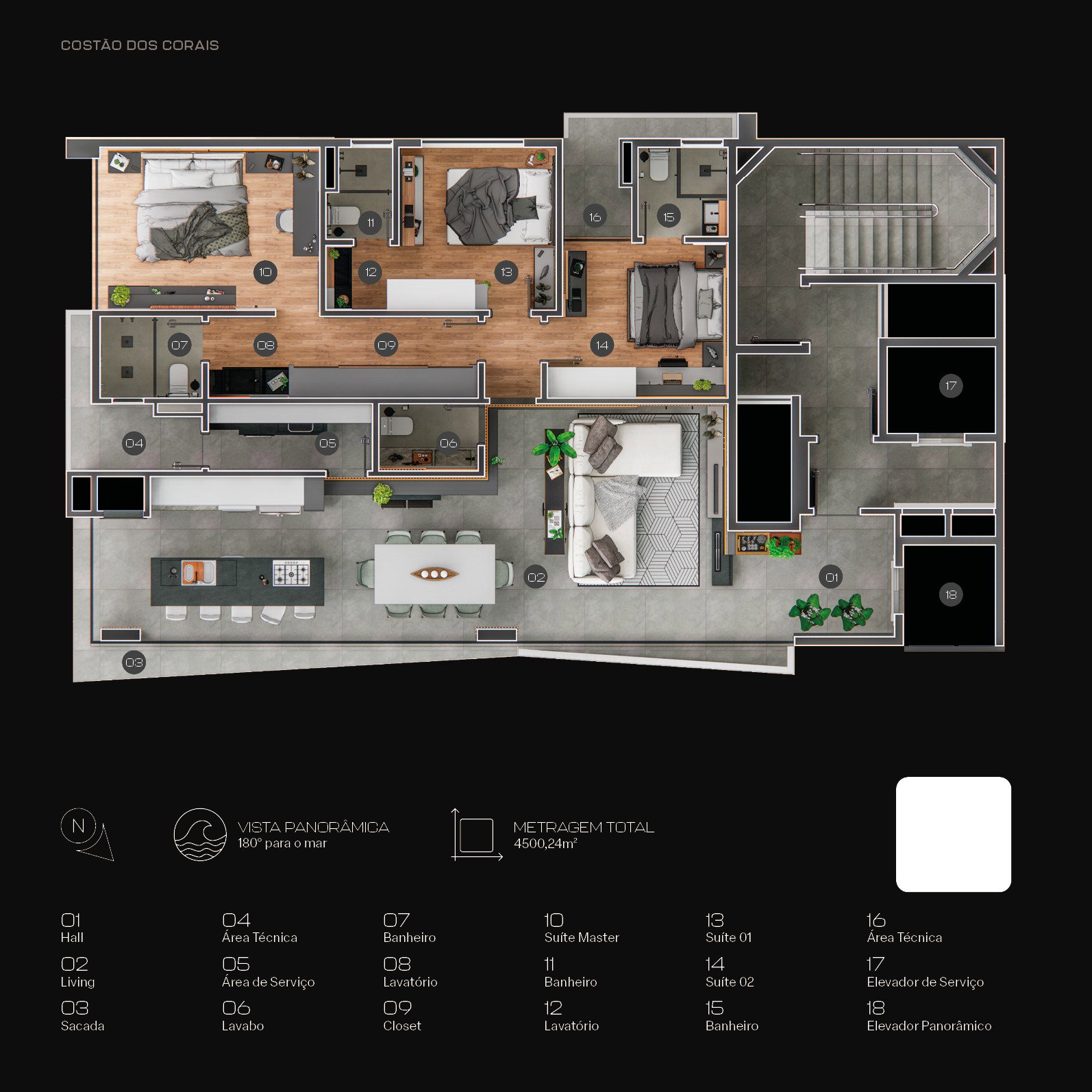 Planta 1 de Residencial Costão dos Corais