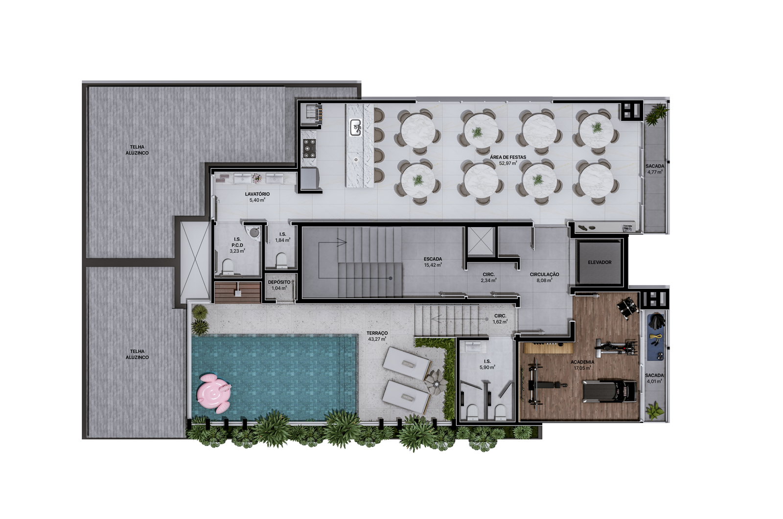 Planta Lazer do Biarritz 147