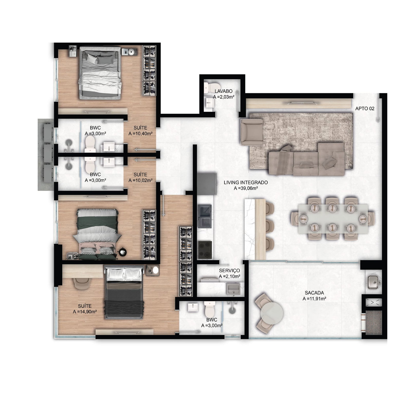 Planta Final 02 do MarAmar Residence