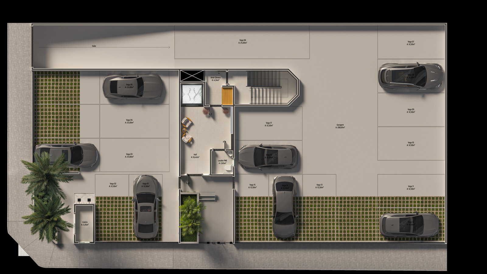 Planta Garagem do Madryn Waves