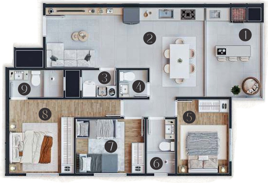 Planta 2 de Residencial Beverly Hills