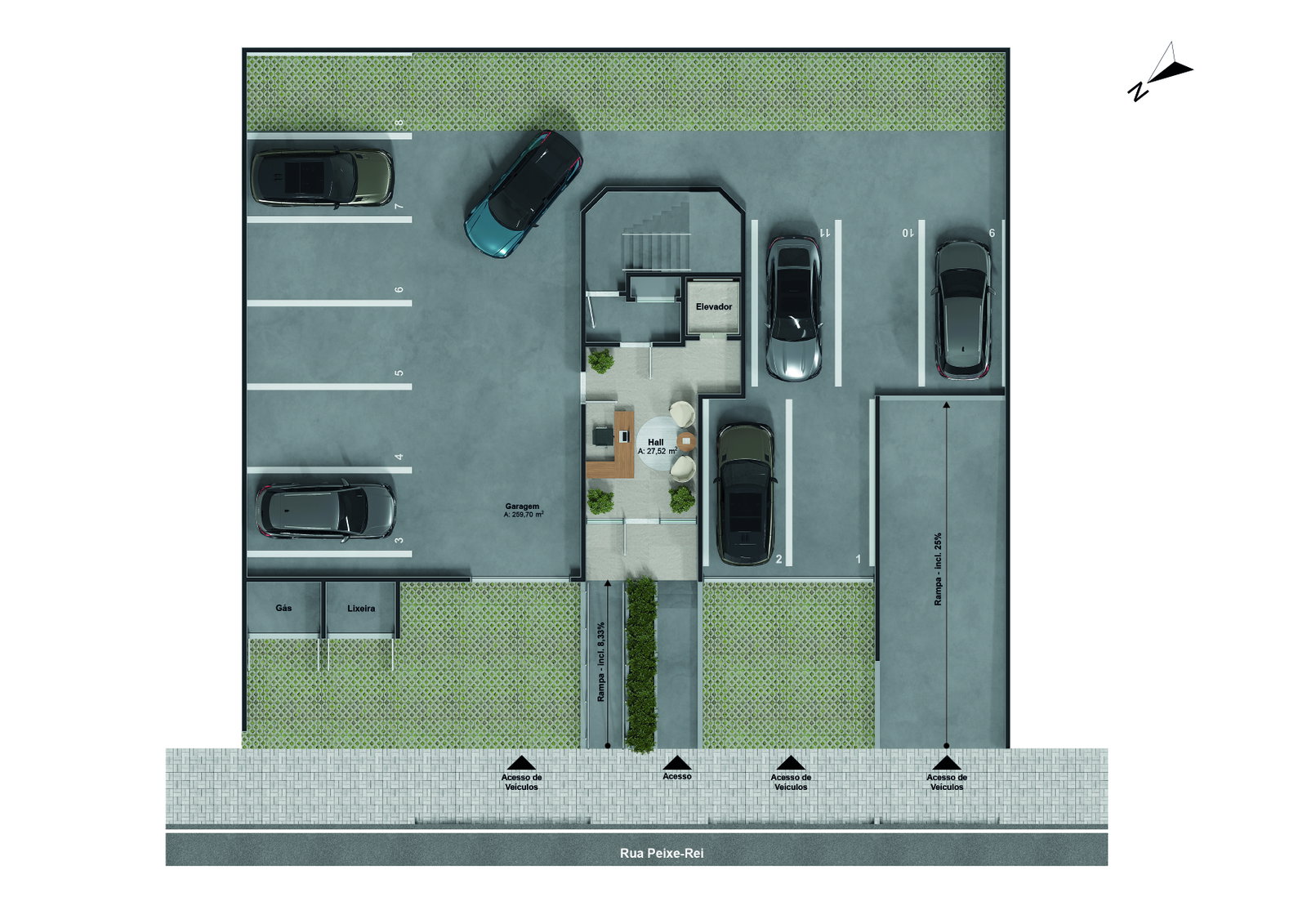 Planta Garagem (1 de 2) do Liv Green
