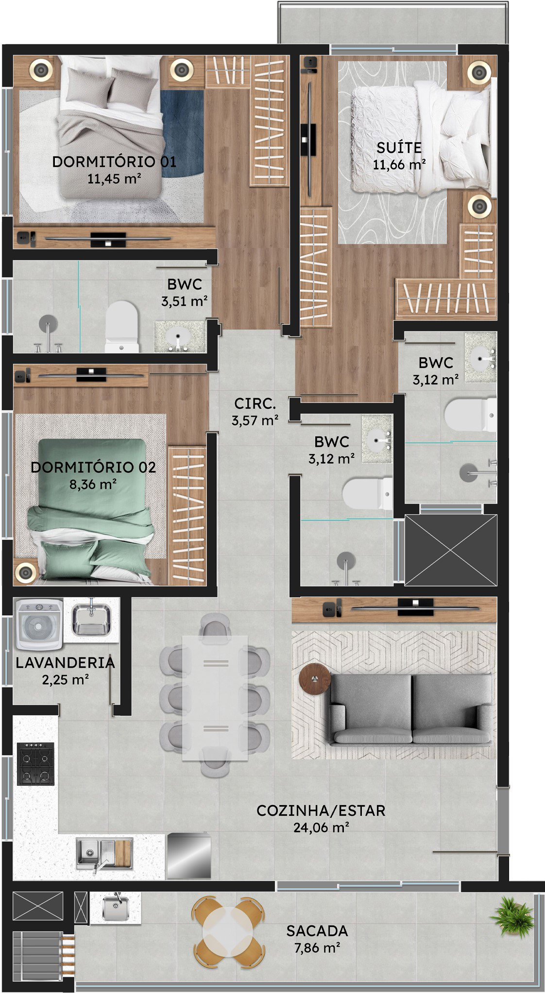 Planta 6 de Mont Blanc Residence
