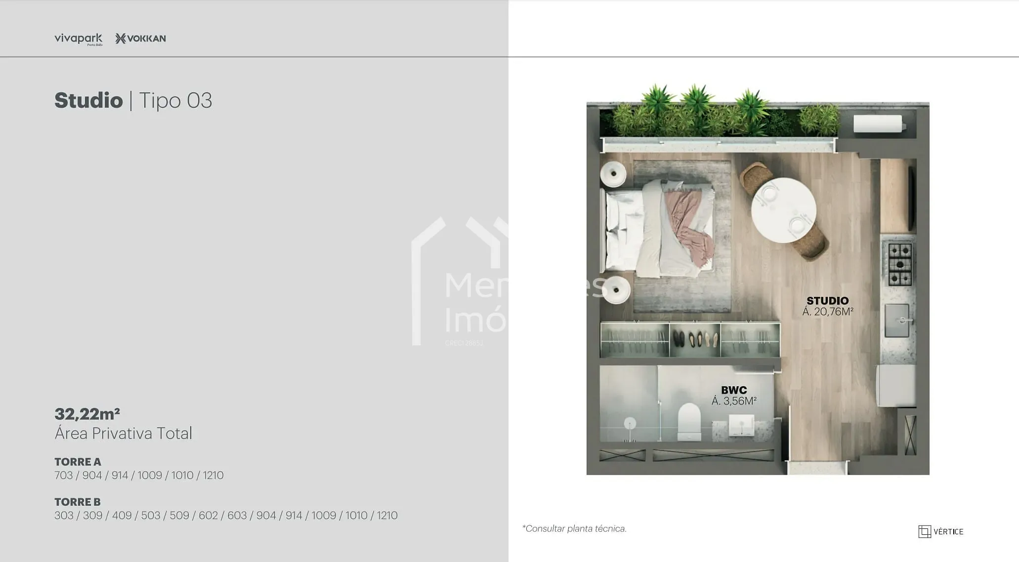 Planta 53 de Apartamento 1 suite + piscina privativa à venda, 100m² Viva Park, Porto Belo, SC