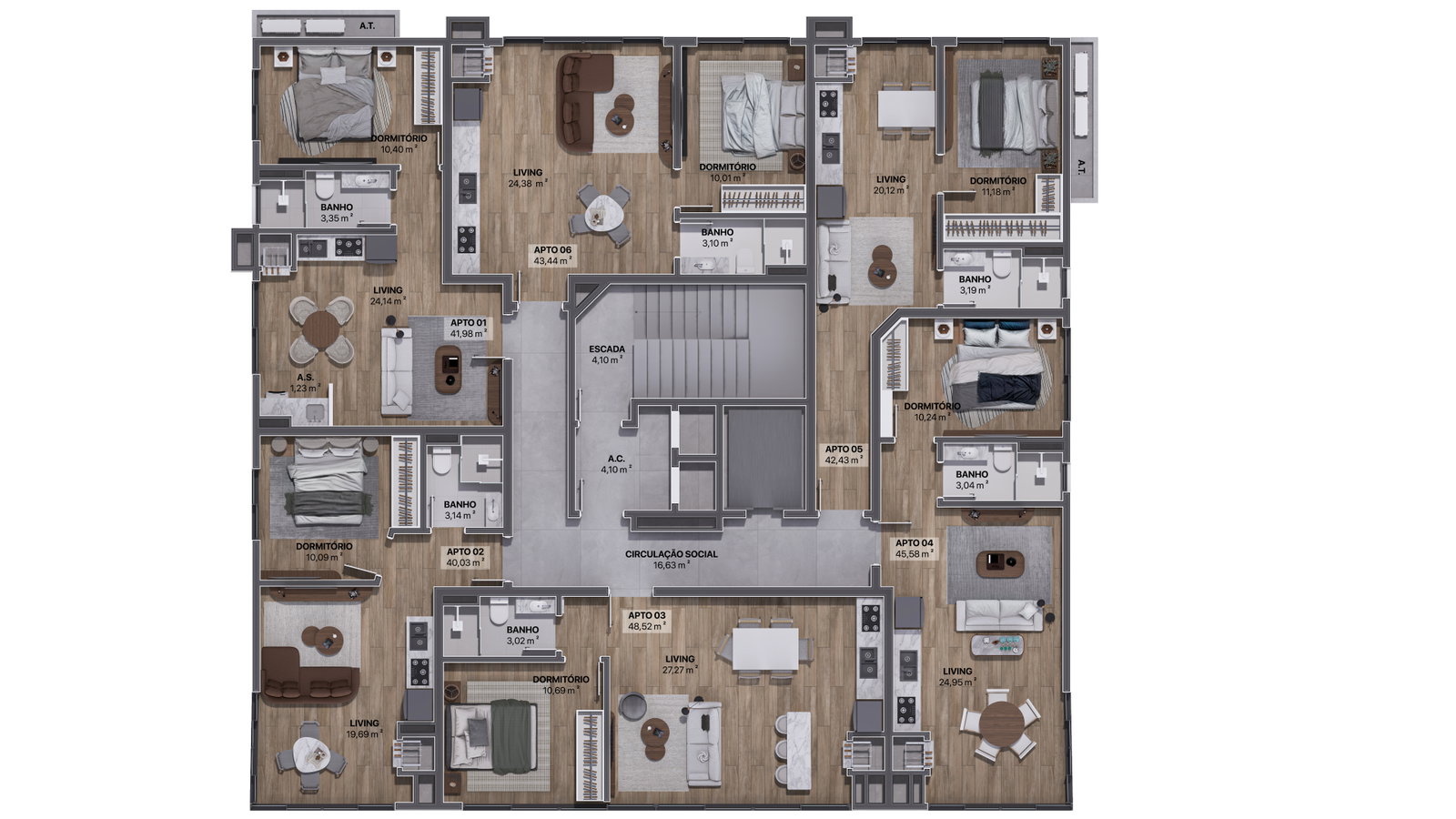 Planta 3 de Bella Maria Flats