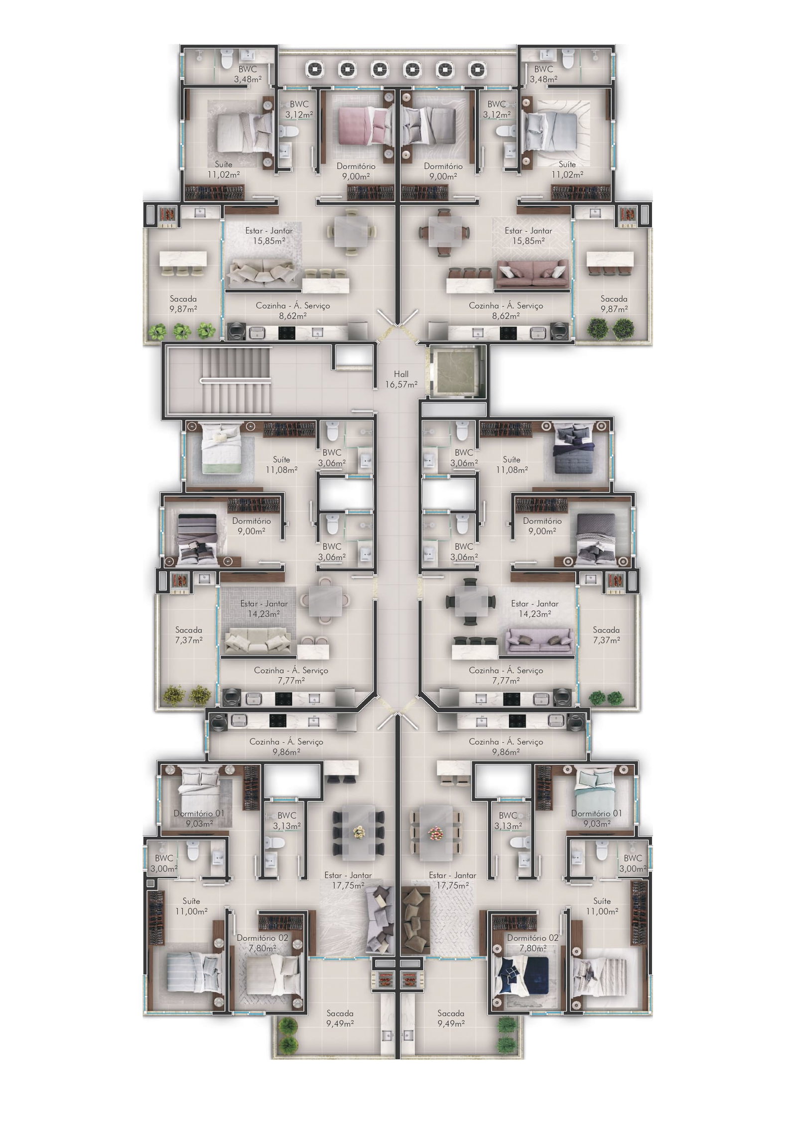 Planta 4 de Antúrios Residence