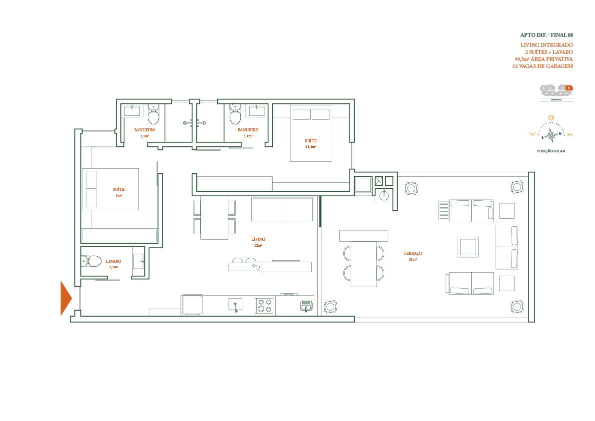 Planta 12 de Coral Way Residence