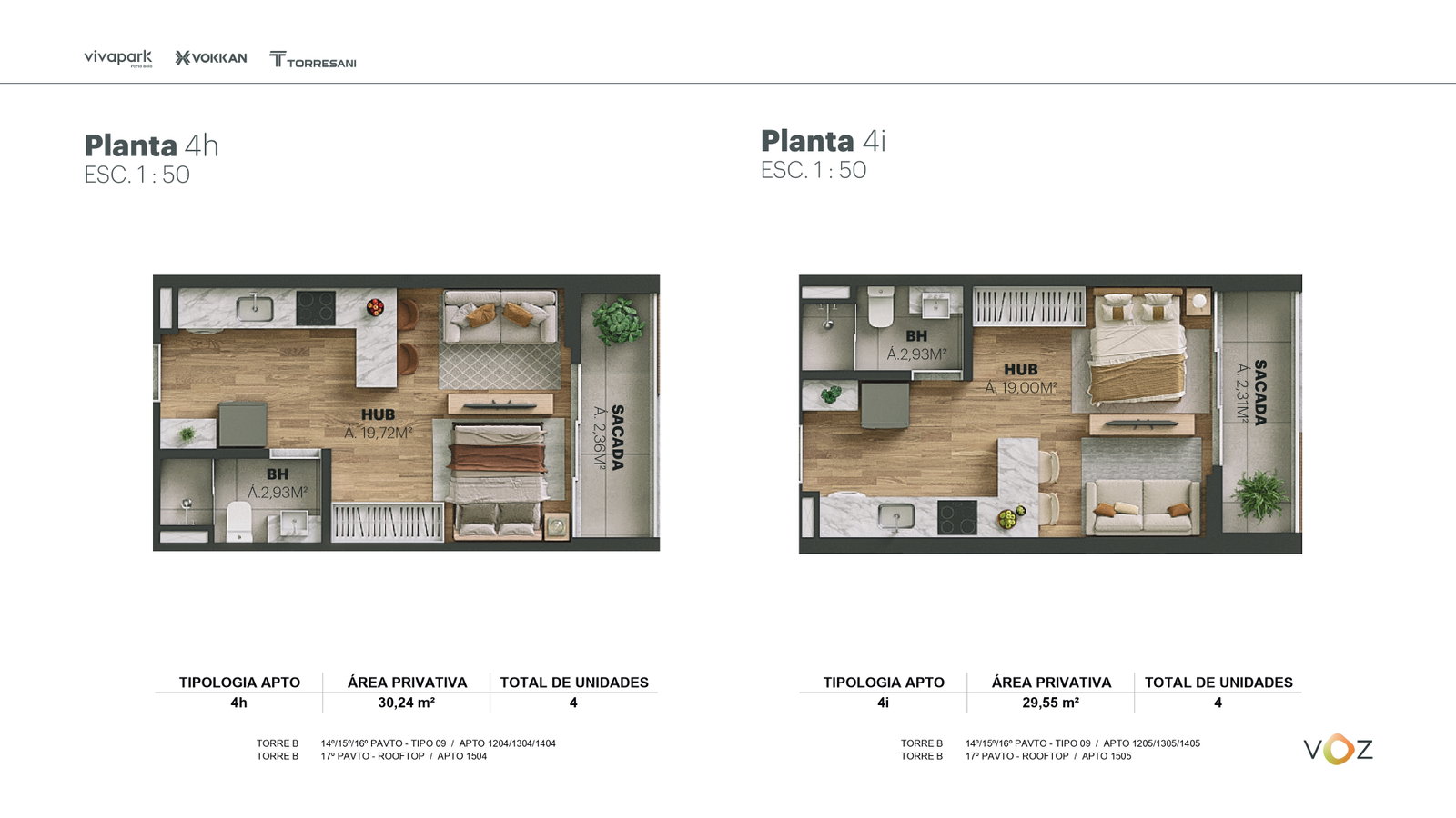 Planta 4h e 4i do Edifício Voz