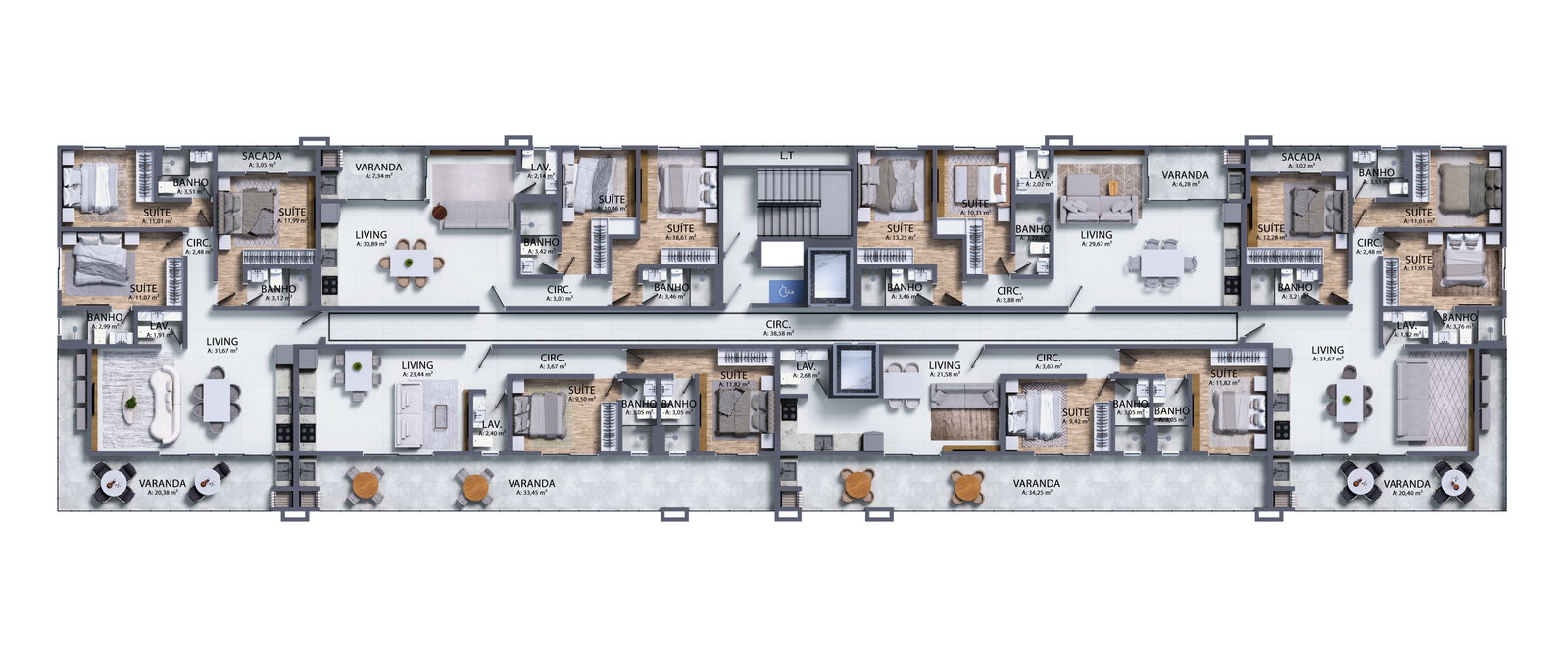Planta 2 de Alicante Residence