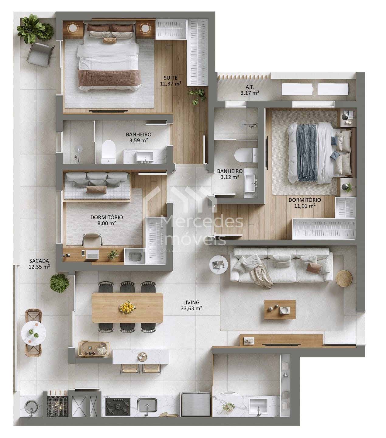 Foto 22 de Apartamento 1 suíte + 2 dorms à venda · Vila Operária, Itajaí · Residencial Duque 375