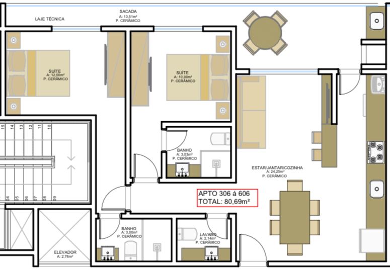 Planta 14 de Palm Beach Home Club