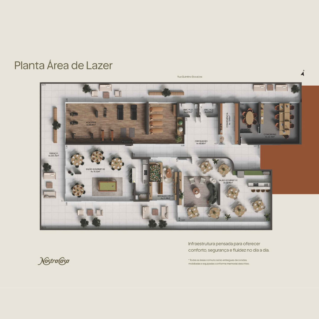 Planta Área de Lazer do Fare