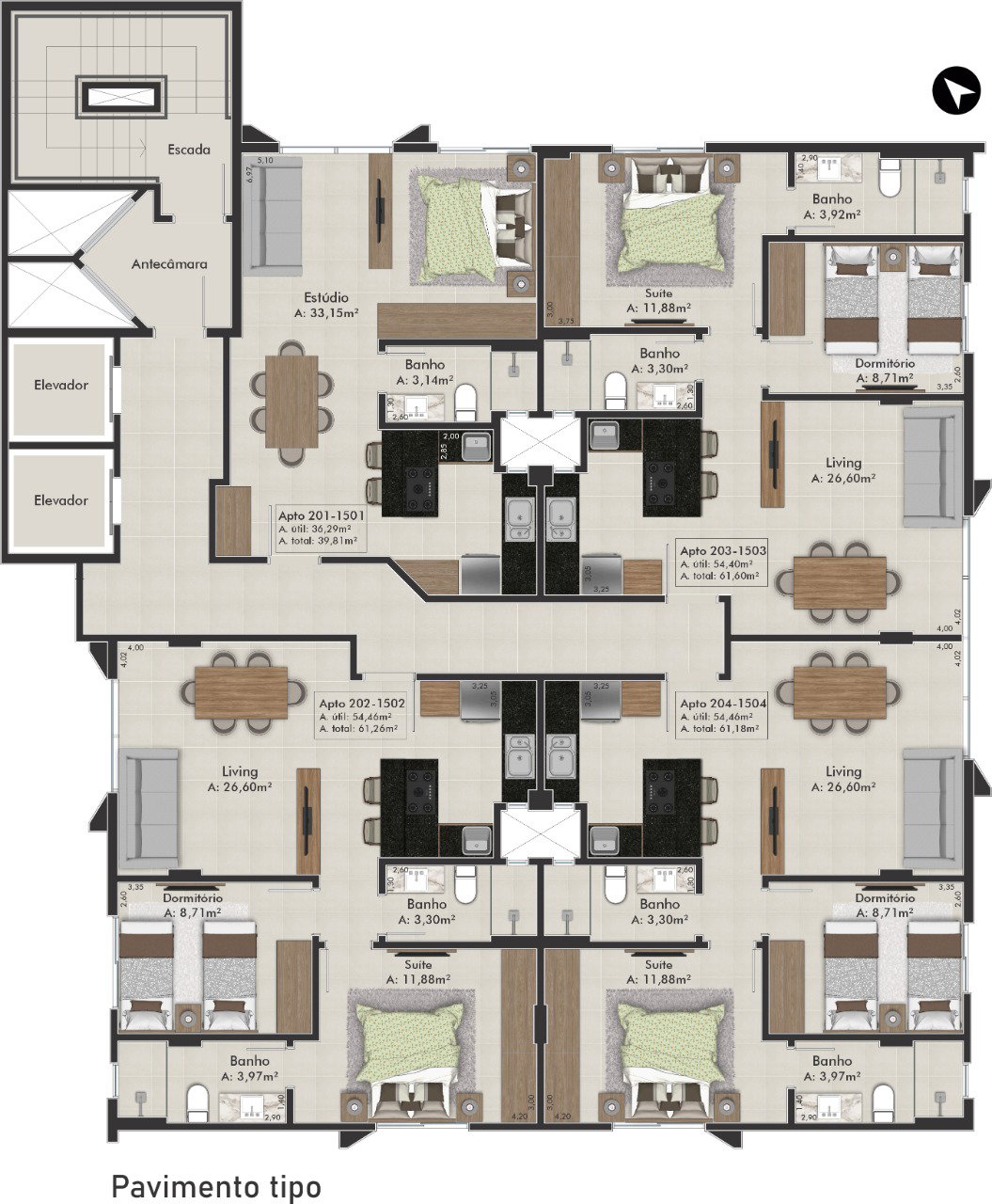 Planta 3 de Play Residence