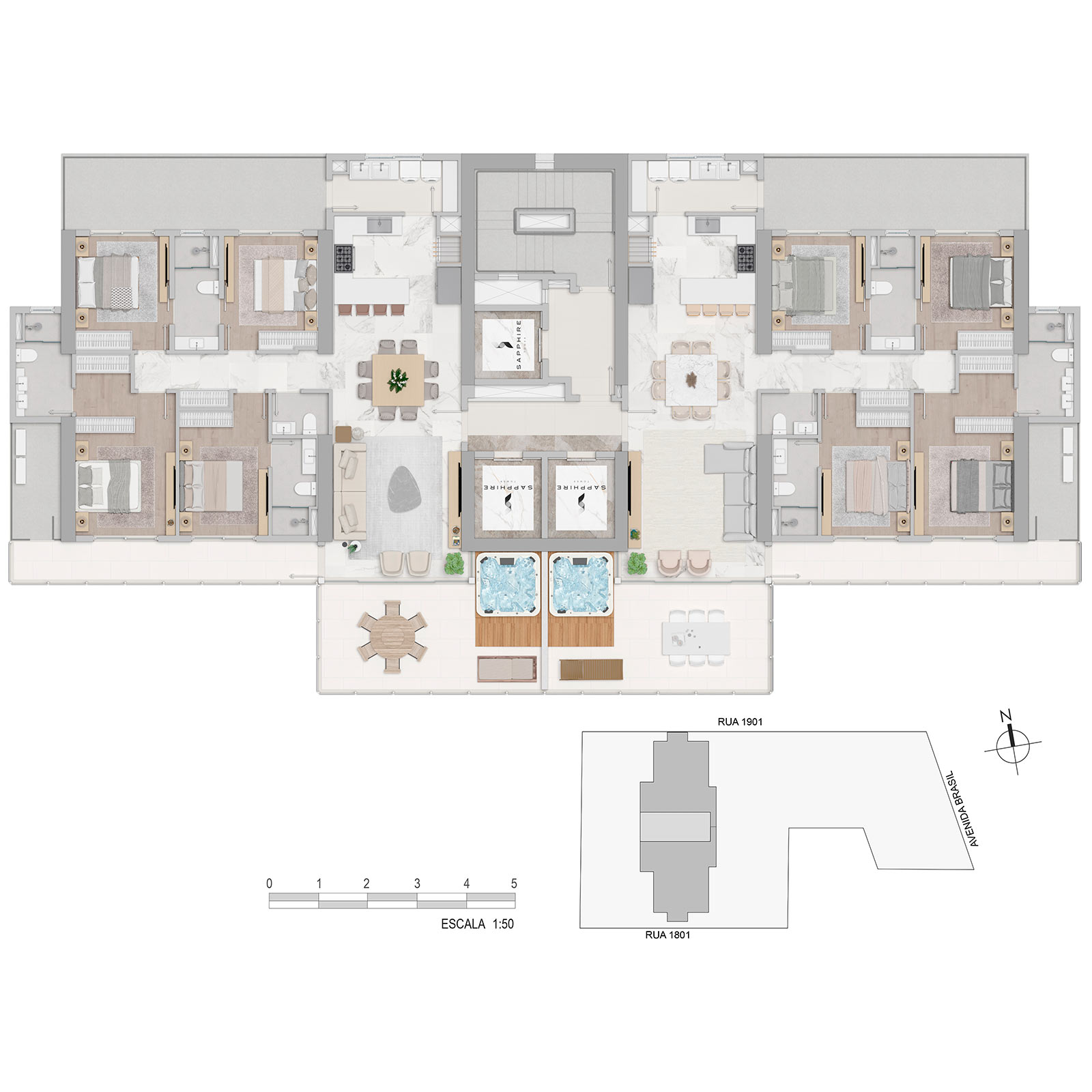 Planta 9 de Sapphire Tower