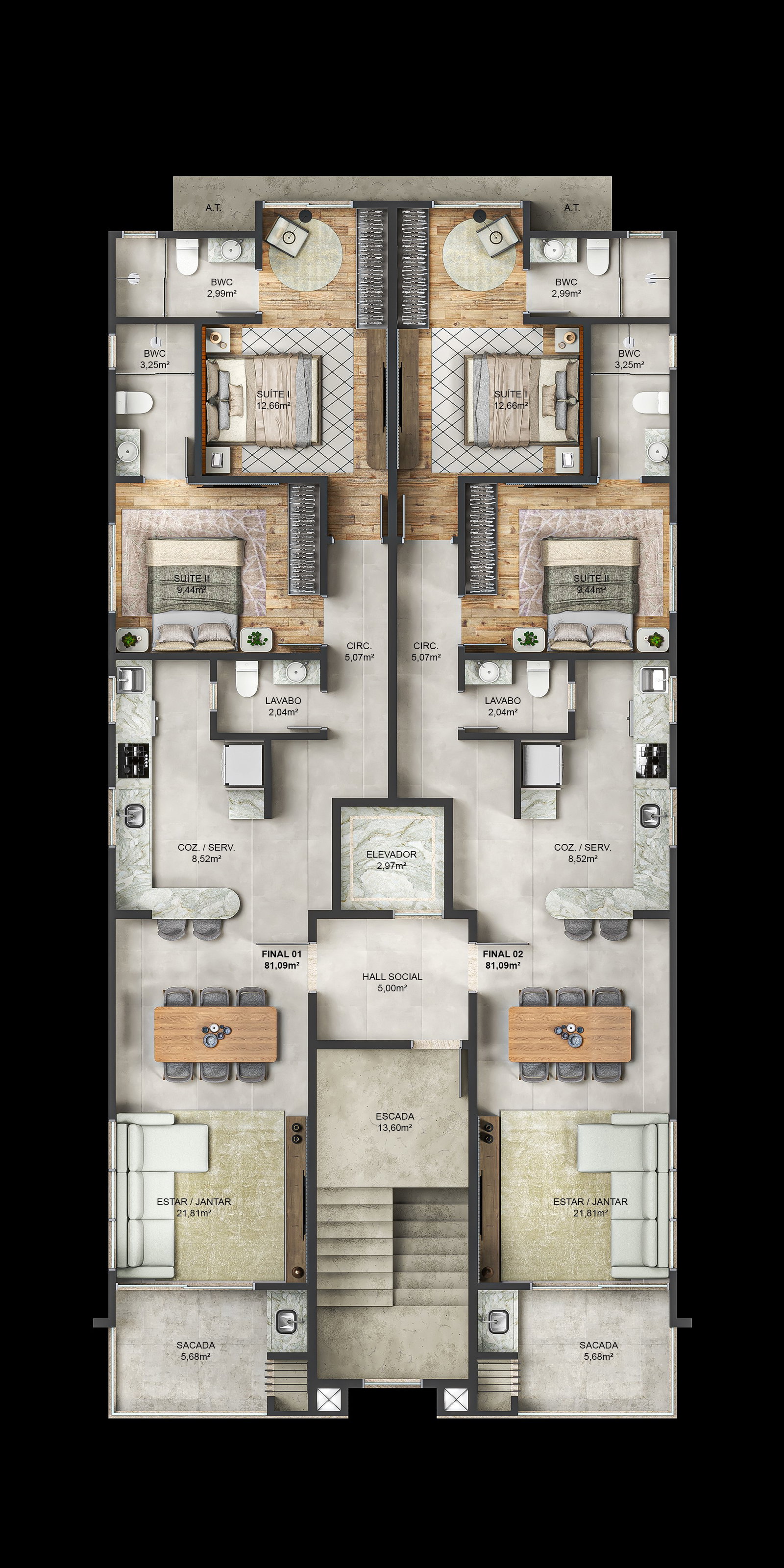 Planta 2 de Infinity Blue Residence