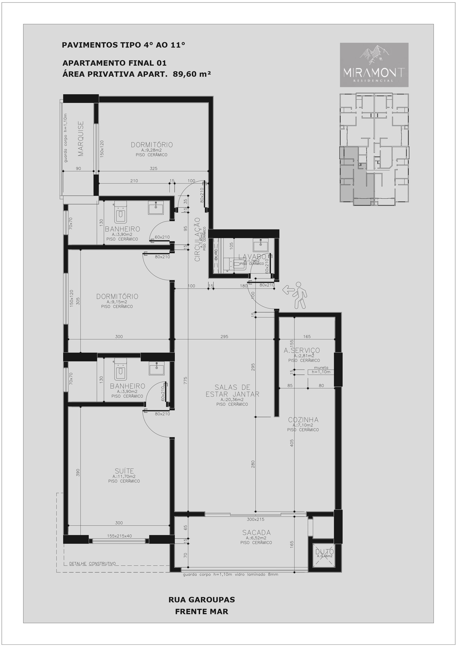 Planta Final 01 (3 de 3), 90 m² do Edifício Miramont