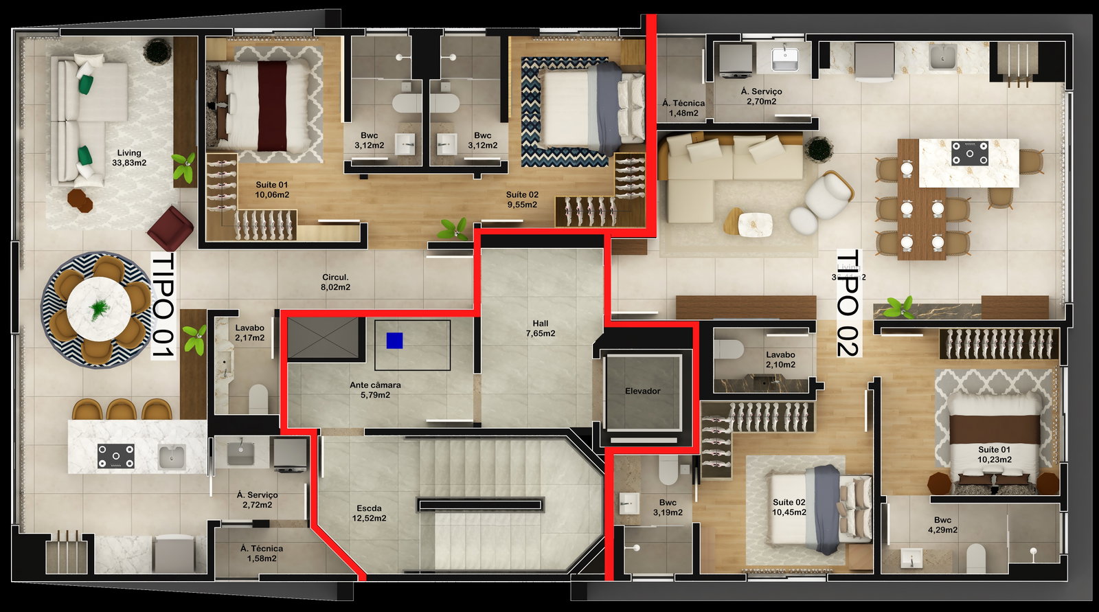 Planta 4 de Siesta Beach Residence