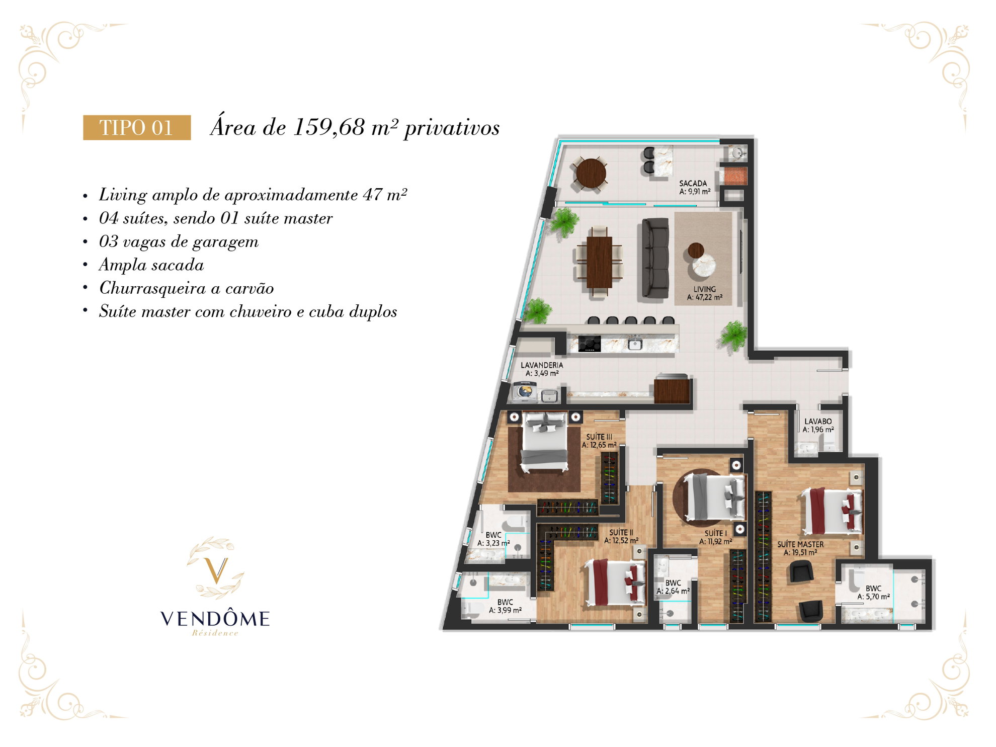 Planta 4 de Vendôme Résidence