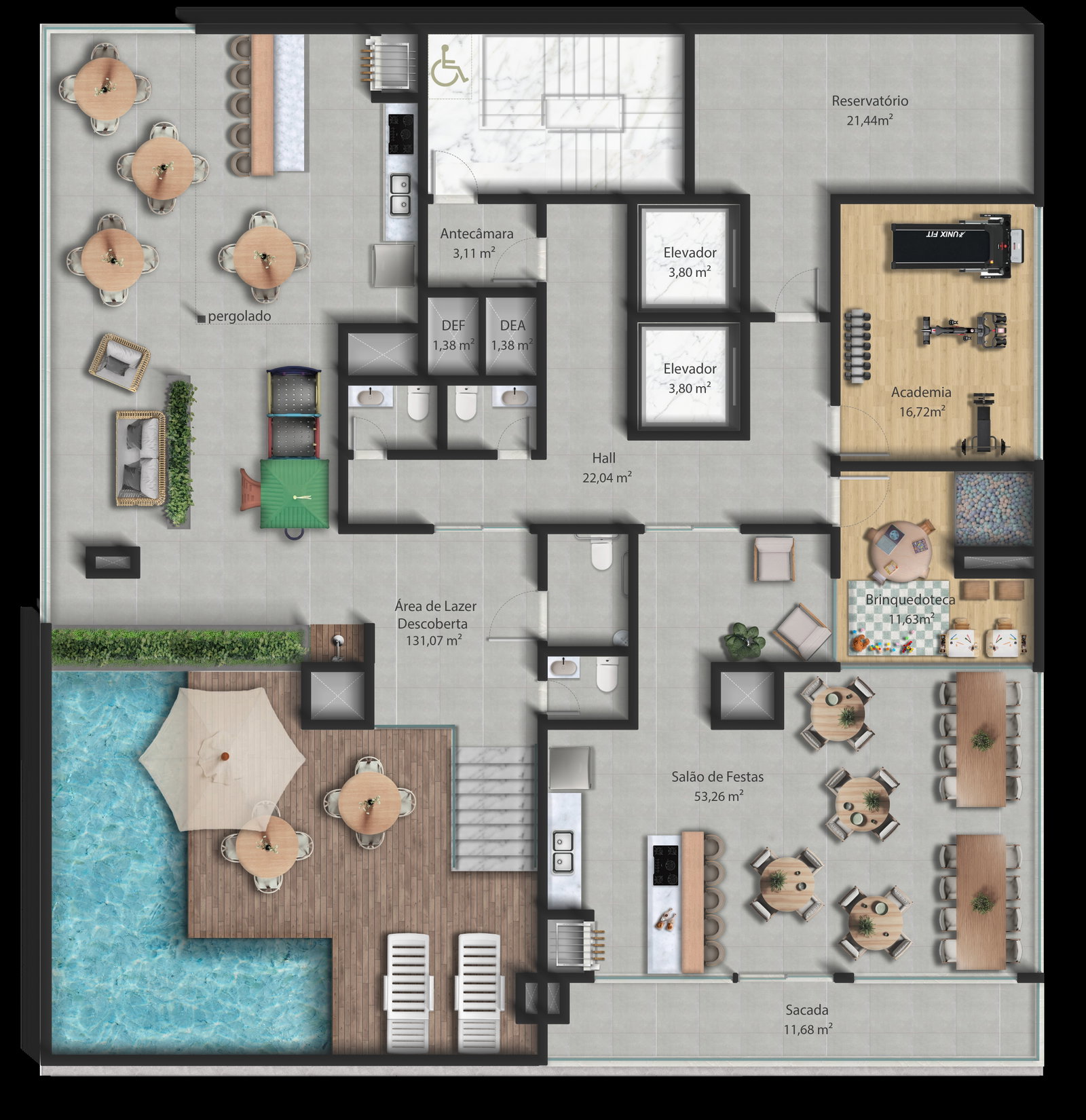 Planta Lazer do Infinity Residence