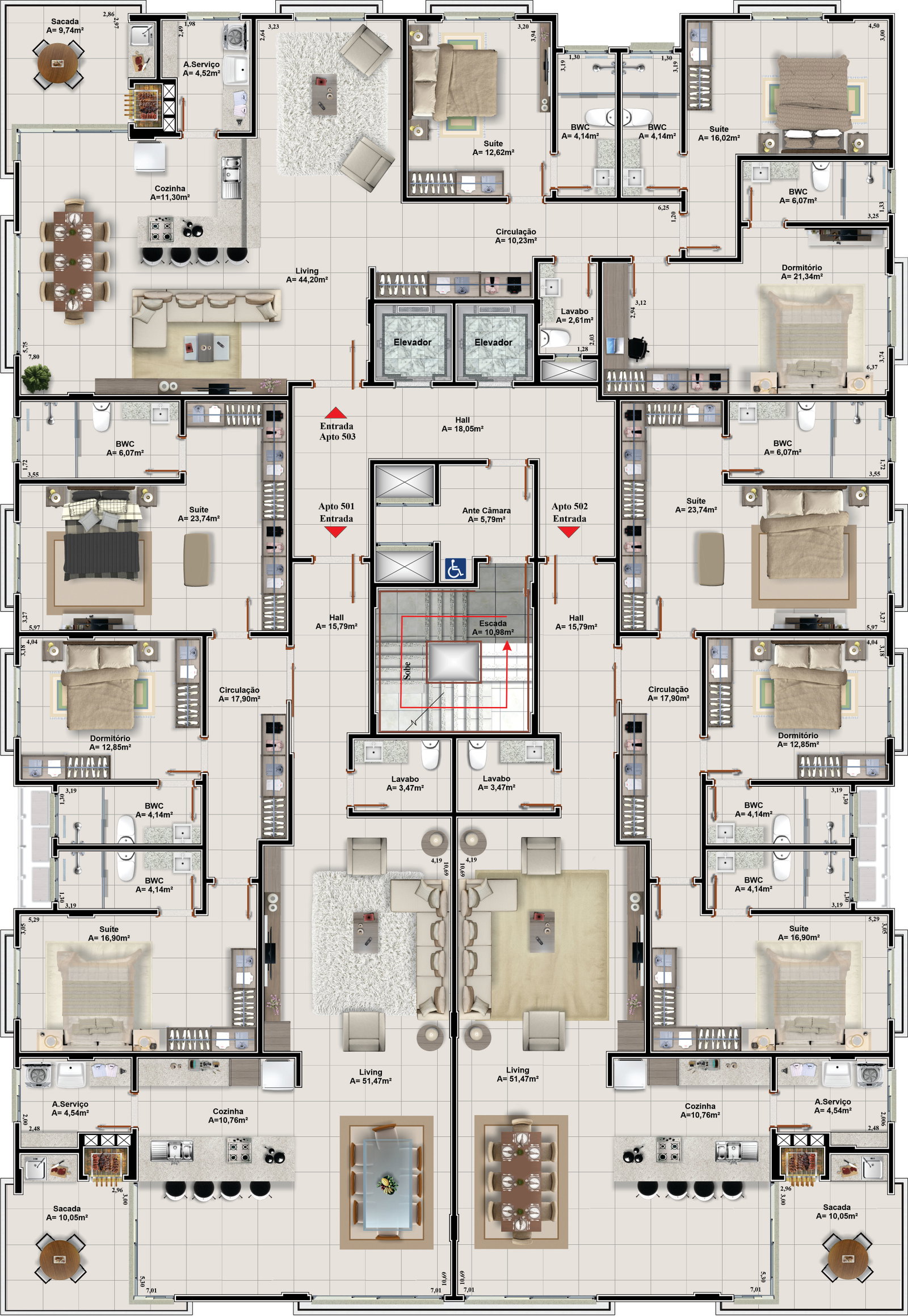 Planta 4 de Palazzo Residence