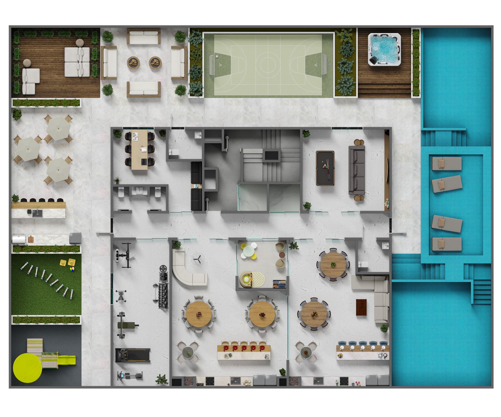 Planta Lazer · Rooftop do Azure