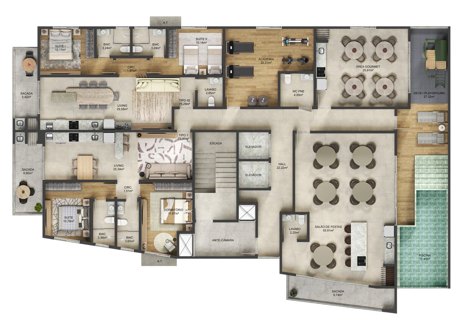 Planta 1 de Safira Residence