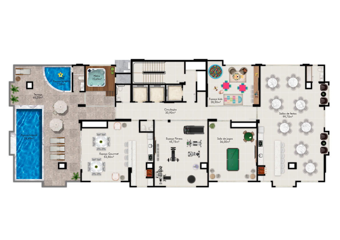 Planta Lazer do Jaspe Residence