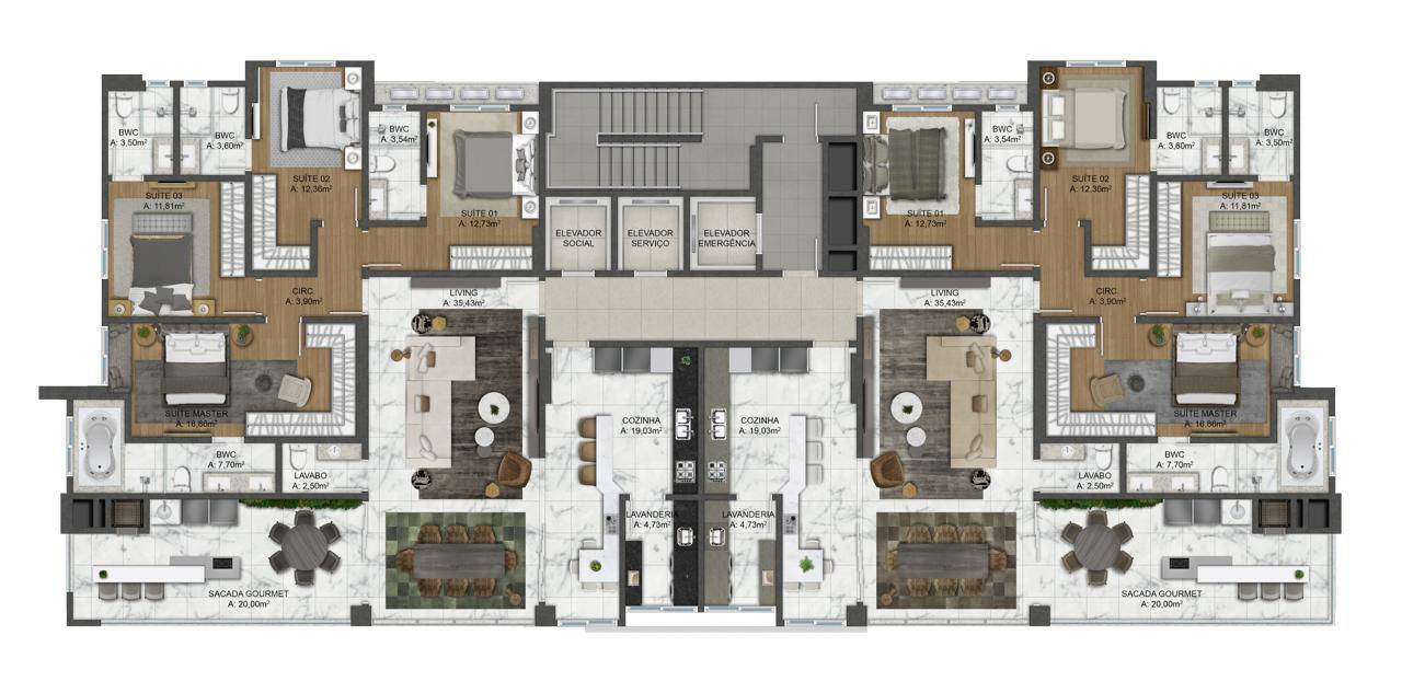 Planta 3 de Doha Tower