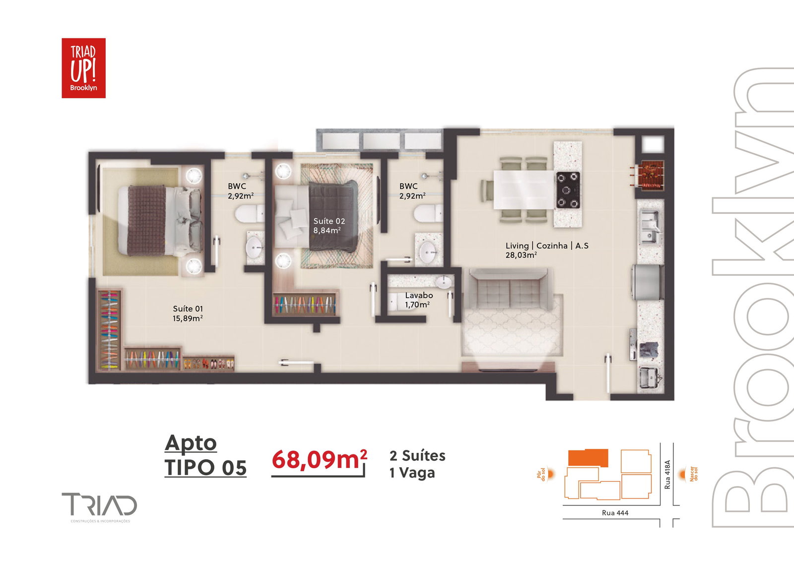 Planta 5 de Triad Up! Brooklyn