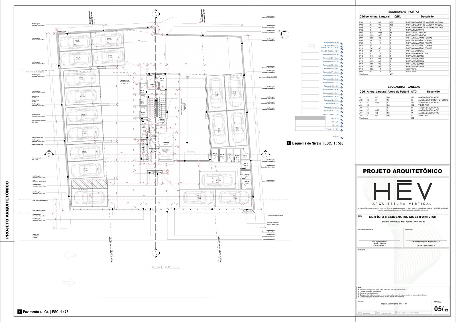 Planta Garagem · Pavimento 4 do Ilhas Maldivas
