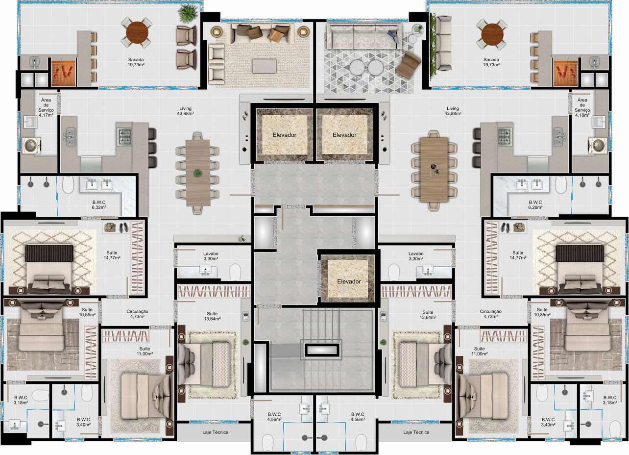 Planta 1 de Wall Street Tower