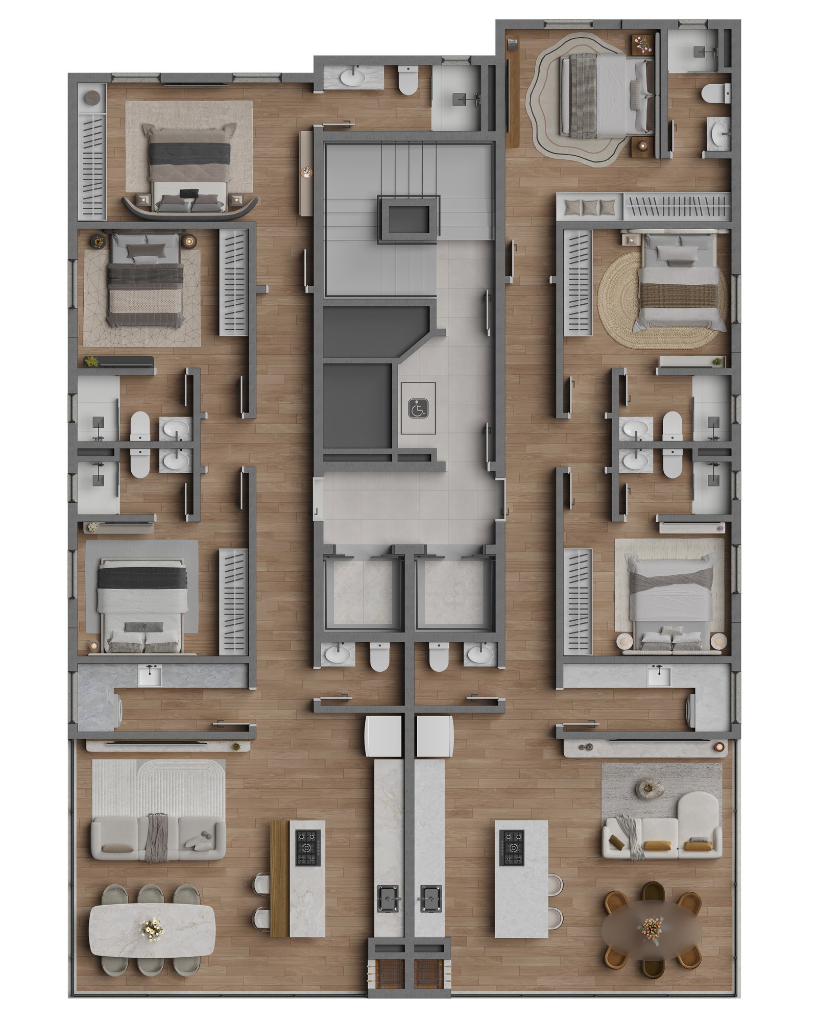 Planta 1 de Grace Bay Residence
