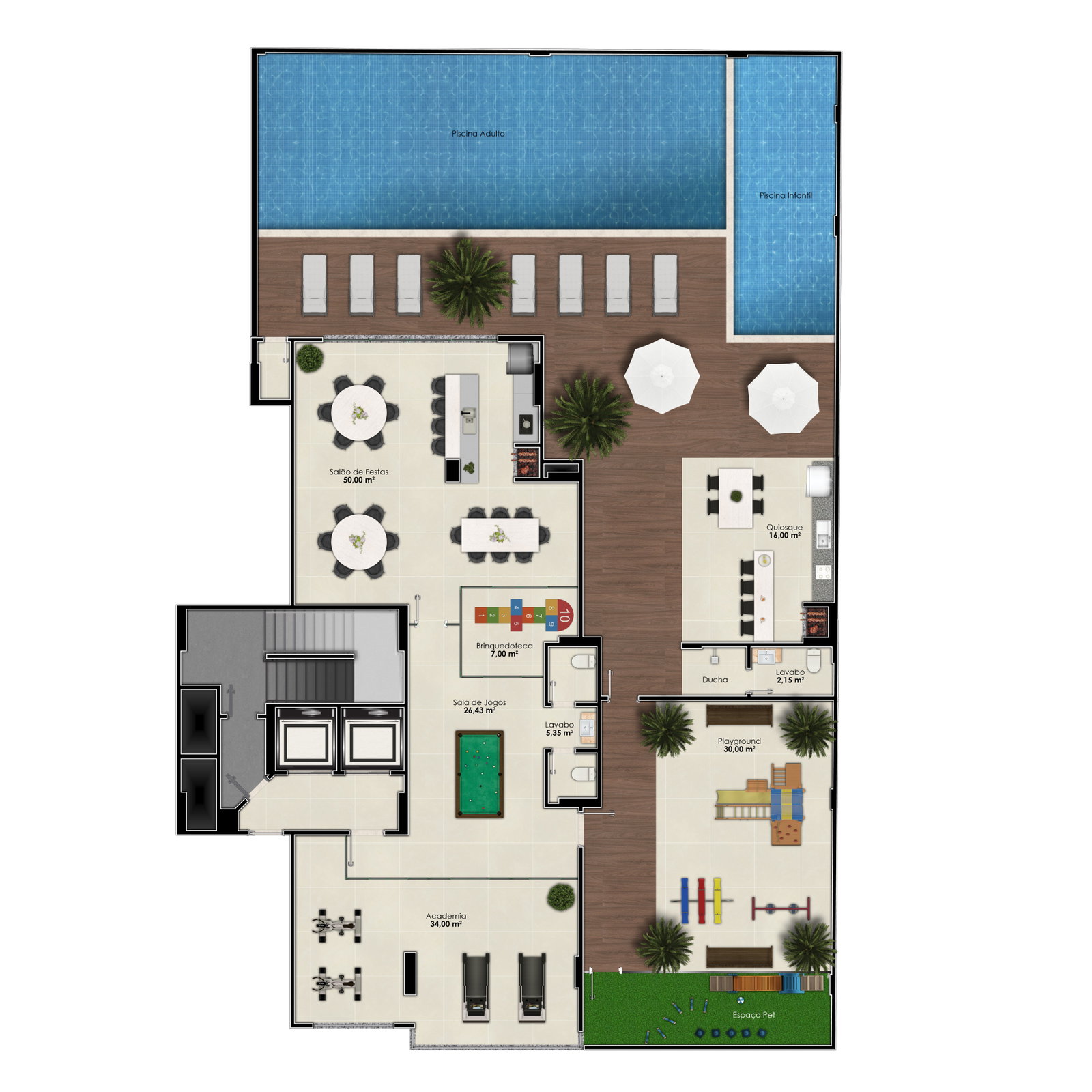 Planta Lazer do Elyon Residence
