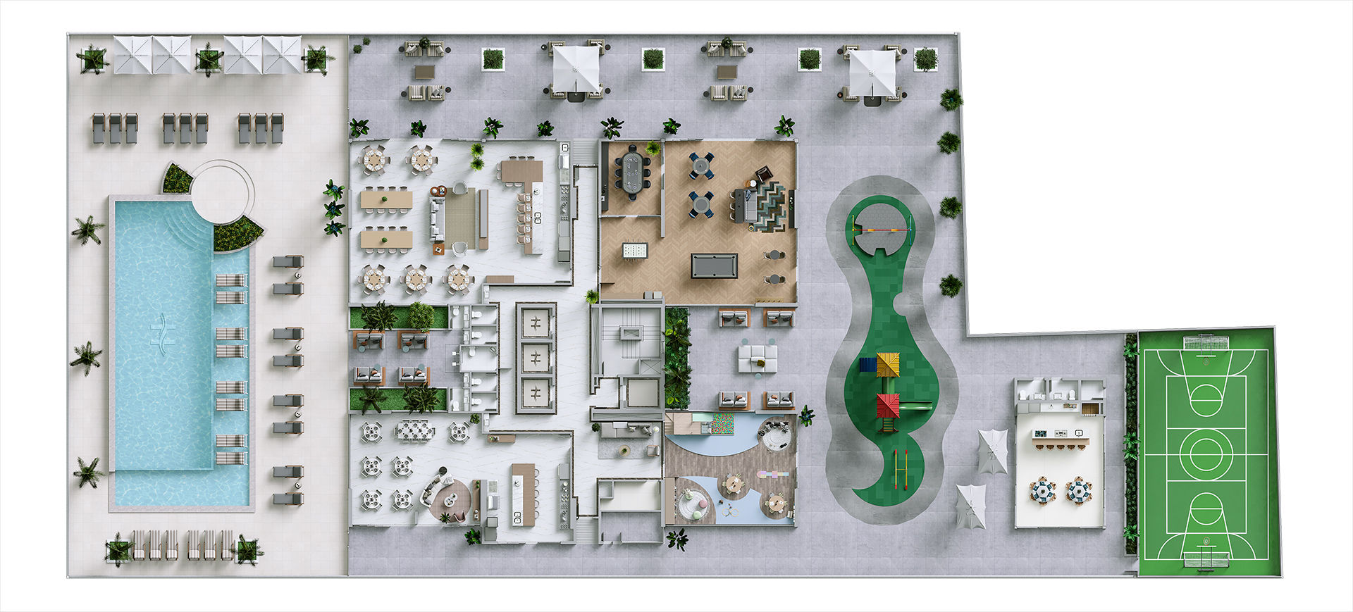 Planta Lazer (2 de 2) do Horizon Residence
