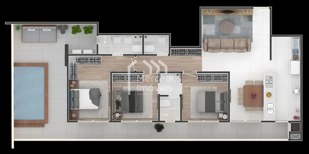 Foto 19 de Apartamento 1 suíte + 2 dorms à venda · Fazenda, Itajaí · SUN COAST · 145 m²