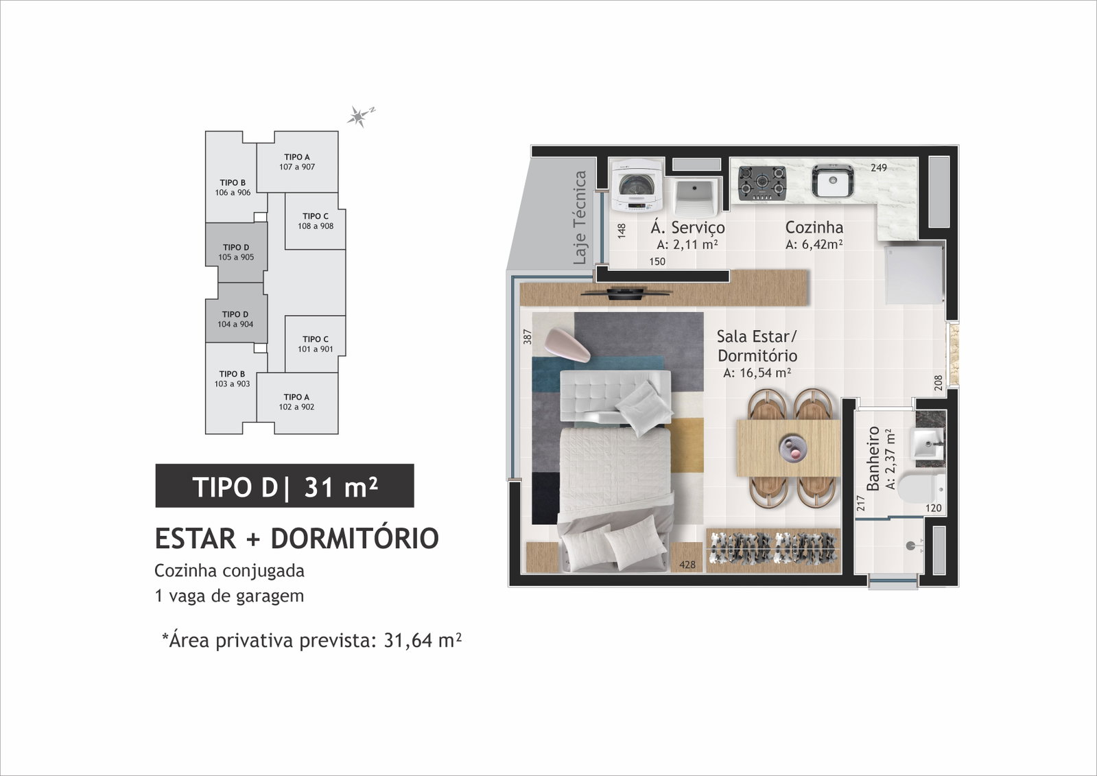 Planta 21 de Edifício Sunrise Studios