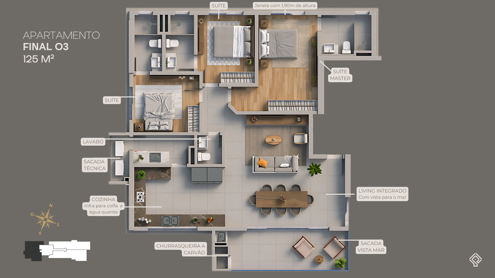 Planta 8 de Ocean Club Tabuleiro
