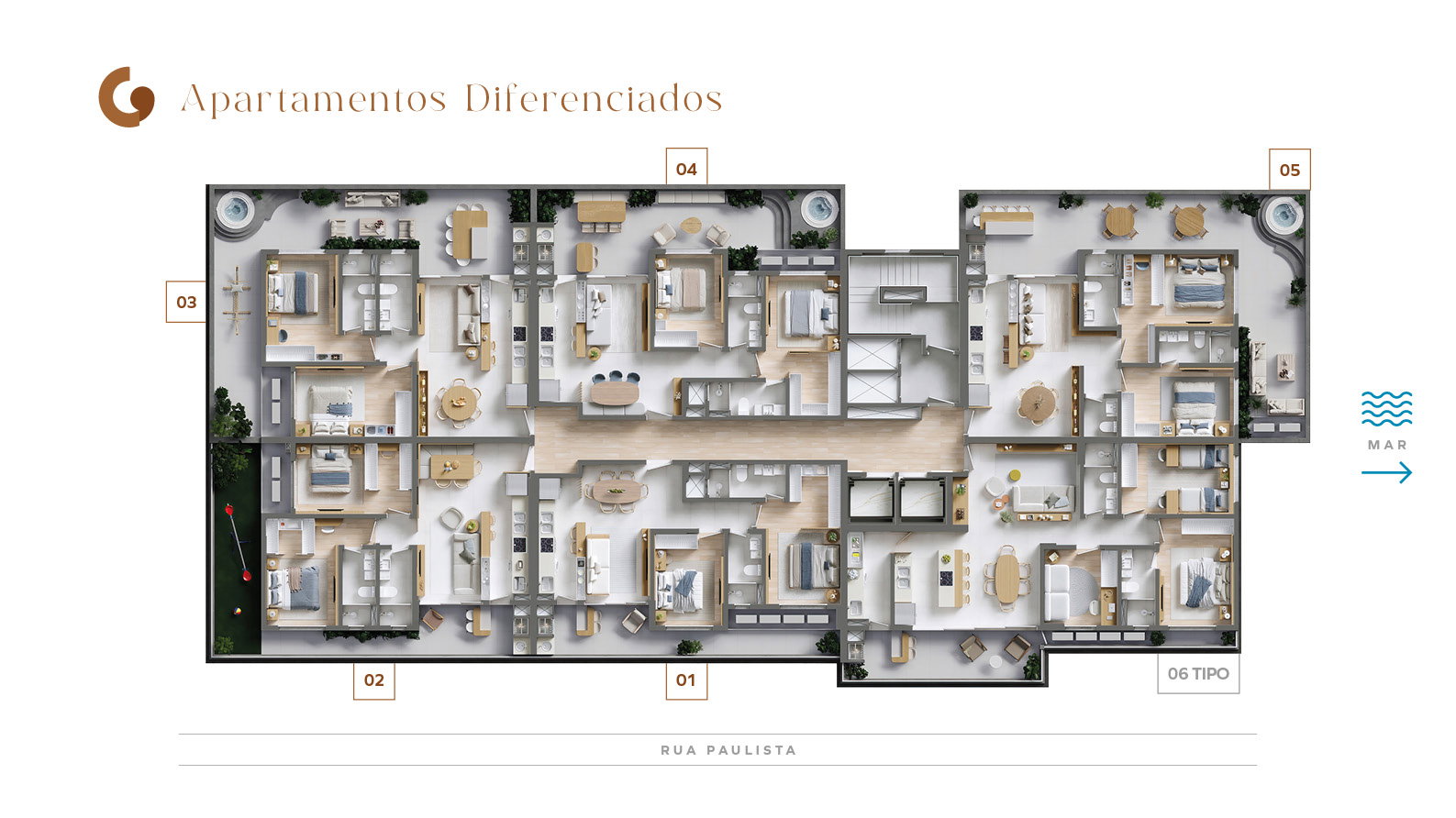 Planta Apartamentos Diferenciados do Gran Torino